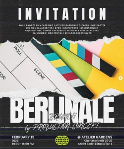 Invitation flyer for Berlinale Brunch by Production Concept
