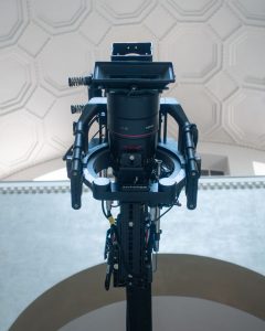 FoMaSystems FoMa Antares Remote Head on set with 6m crane