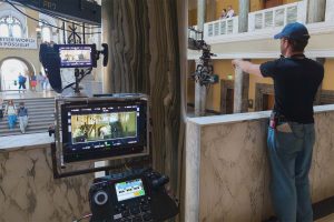 FoMaSystems FoMa Antares Remote Head on set with 6m crane