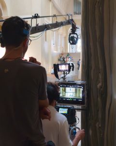 FoMaSystems FoMa Antares Remote Head on set with 6m crane in munich with Christopher Aoun