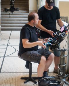 FoMaSystems FoMa Antares Remote Head on set with 6m crane