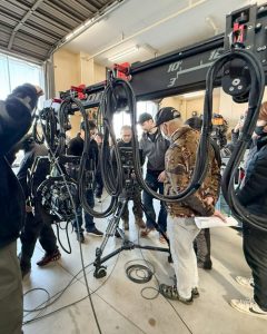 FoMa Antares setup for hands-on testing at Japanese film and broadcast event