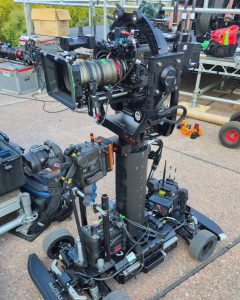 FoMa Antares remote camera head by FoMaSystems on set at Christina Aguilera’s “Christmas in Paris” concert, capturing live performance in Paris.