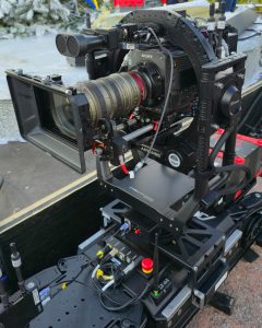 FoMa Antares remote camera head by FoMaSystems on set at Christina Aguilera’s “Christmas in Paris” concert, capturing live performance in Paris.