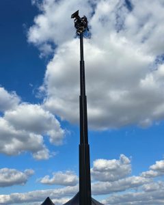 FoMa Antares remote camera head by FoMaSystems on set at Christina Aguilera’s “Christmas in Paris” concert, capturing live performance in Paris.