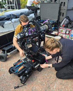 FoMa Antares remote camera head by FoMaSystems on set at Christina Aguilera’s “Christmas in Paris” concert, capturing live performance in Paris.