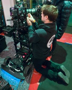FoMa Antares remote camera head by FoMaSystems on set at Christina Aguilera’s “Christmas in Paris” concert, capturing live performance in Paris.