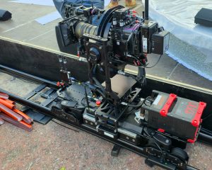 FoMa Antares remote camera head by FoMaSystems on set at Christina Aguilera’s “Christmas in Paris” concert, capturing live performance in Paris.