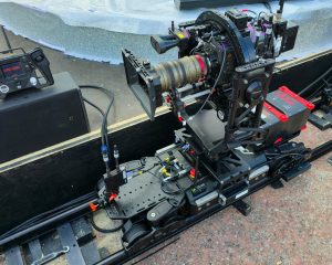 FoMa Antares remote camera head by FoMaSystems on set at Christina Aguilera’s “Christmas in Paris” concert, capturing live performance in Paris.