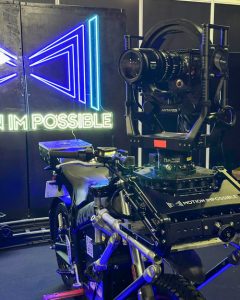close up of FoMaSystems Remote Head FoMa Antares on a motorbike at BSC Expo 2026