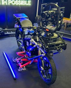 FoMaSystems Remote Head FoMa Antares on a motorbike at BSC Expo 2026 in London