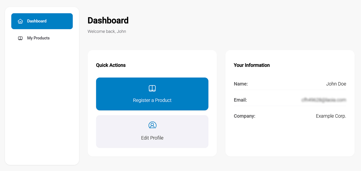 FoMaSystems-warranty-portal-dashboard-register-a-product